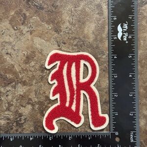 Red and Cream Letter Patch